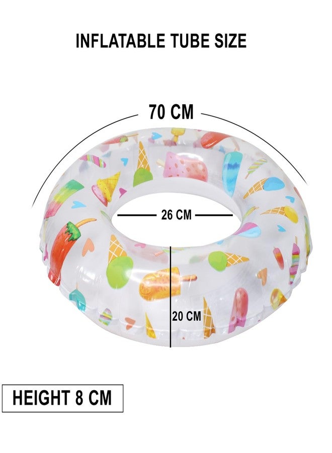 AASA Inflatable Pool Floats Swim Tubes Ring Beach Swimming Toys for Kids Fun Water Floats (Multicolor) - Image 2